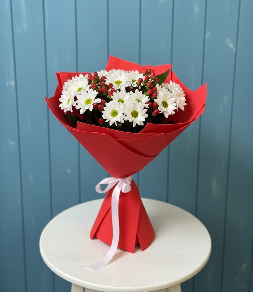 Букет цветов из: Хризантемы в Спас-Заулок