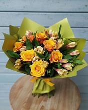 Букет цветов из:  Альстромерии и Розы в Спас-Заулок