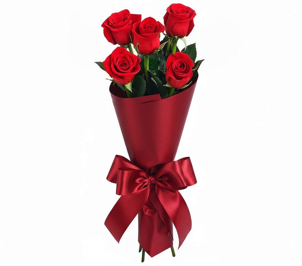 Букет 5 Красных роз Эдлесс Лав в Спас-Заулок