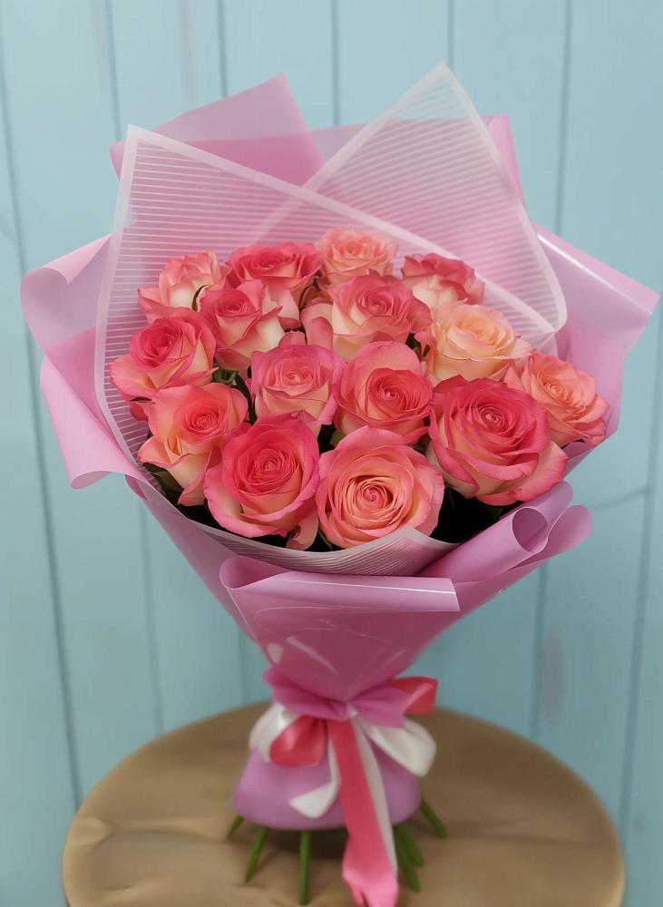 Букет 15 Розовых роз Равель в Спас-Заулок