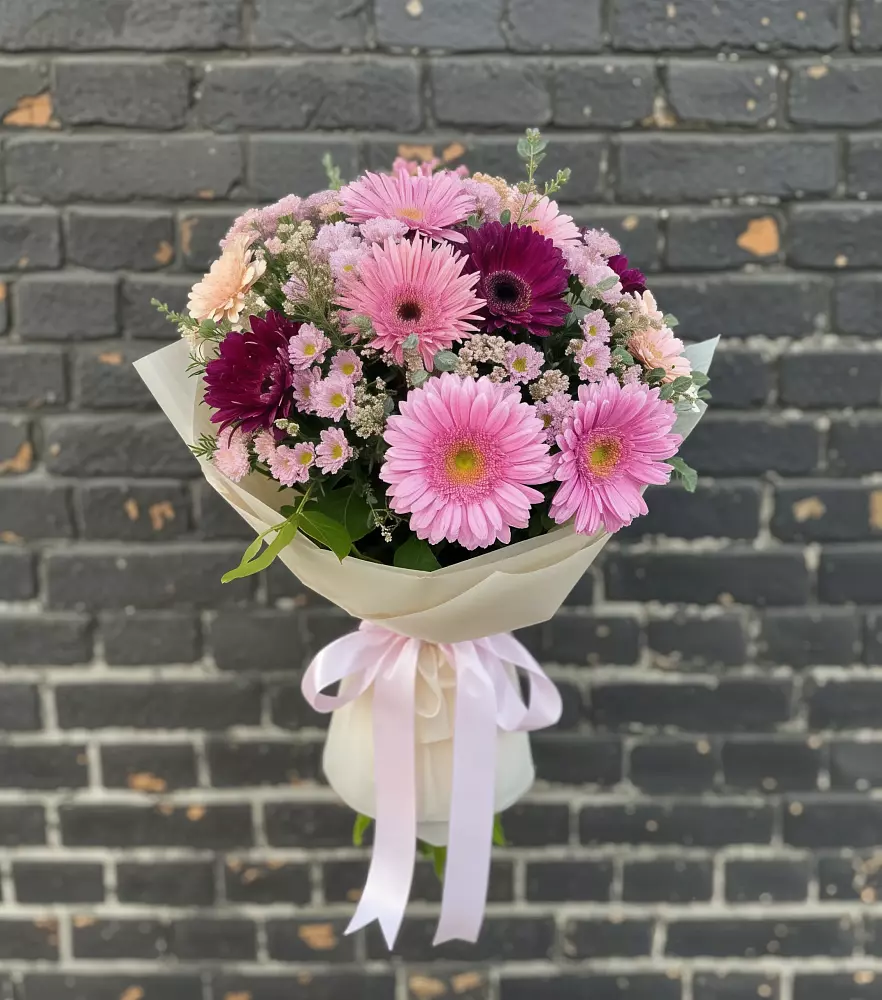 Букет цветов из: Герберы и Хризантемы в Спас-Заулок