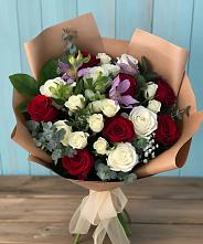 Букет цветов из:  Розы и Альстромерии в Спас-Заулок