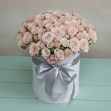 Цветочная композиция из Розы в шляпной коробке в Спас-Заулок