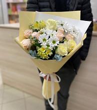 Букет цветов из:  Альстромерии, Розы и Хризантемы в Спас-Заулок