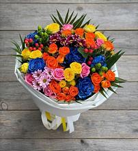 Букет цветов из:  Розы и Хризантемы в Спас-Заулок