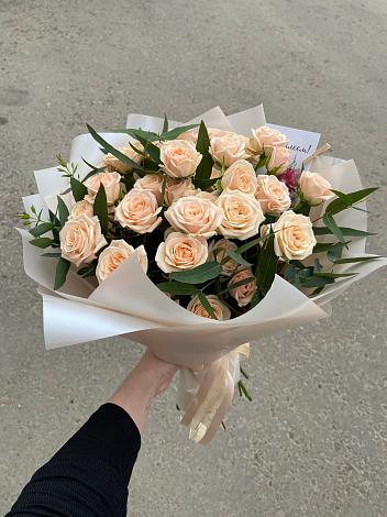 Букет Кремовые розы Латте в Спас-Заулок