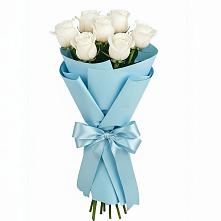 Букет 7 белых роз Проуд в Спас-Заулок