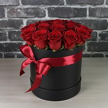 Цветочная композиция из Розы в шляпной коробке в Спас-Заулок