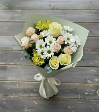 Букет цветов из:  Альстромерии, Розы и Хризантемы в Спас-Заулок