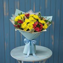 Букет цветов из:  Альстромерии и Хризантемы в Спас-Заулок