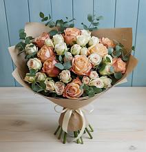 Букет цветов из:  Альстромерии и Розы в Спас-Заулок